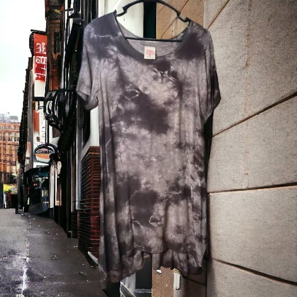 Freeloader Dark Gray Tie-Dye Slip Dress Women’s Size Small - Picture 2 of 11